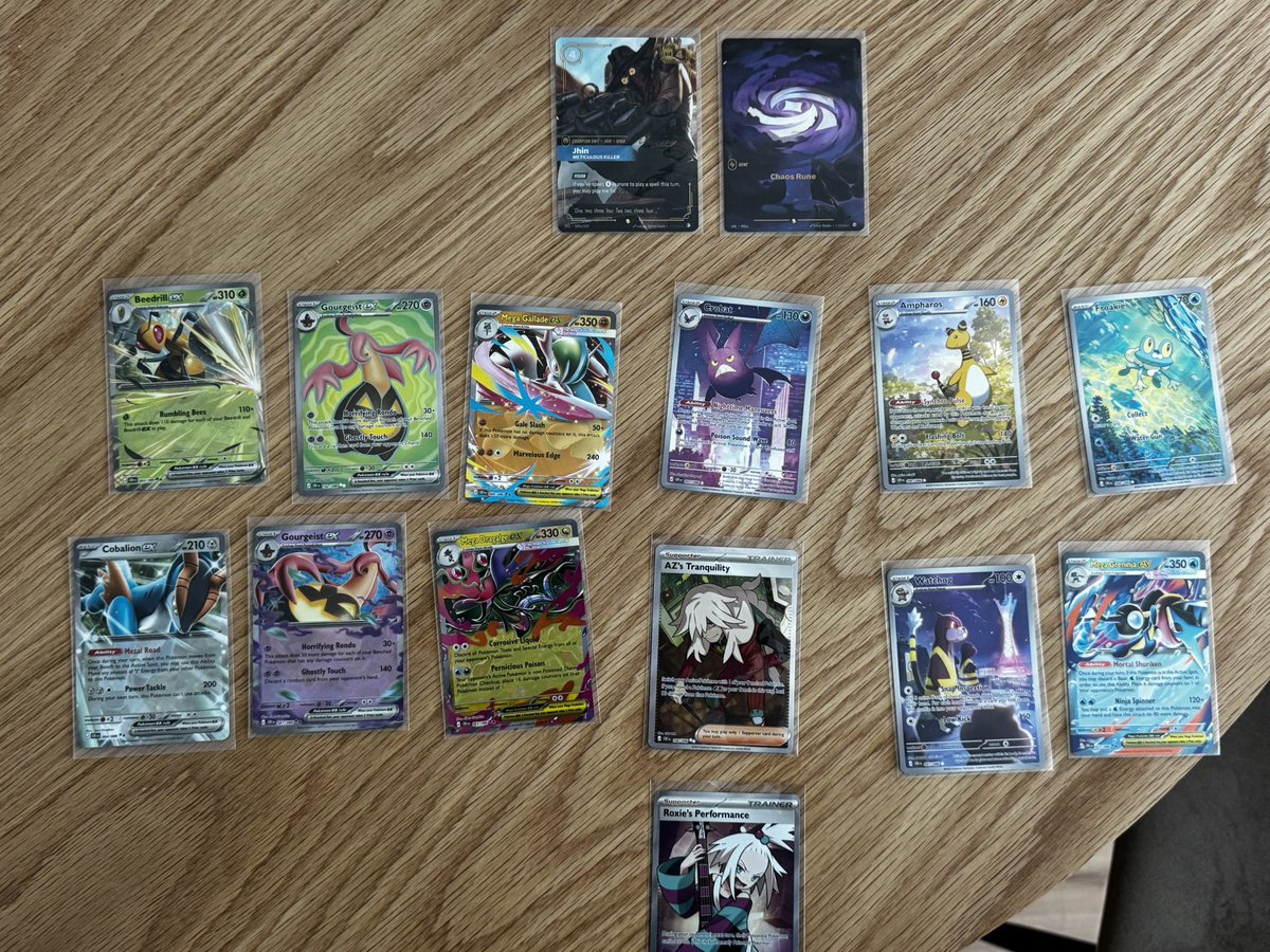 sychoflash's tweet photo. Jeżeli chodzi o Pokemony to nie jest najgorzej ale dupy nie urywa. Froakie goated.
Riftbound? Dropy warte więcej niż dwa złote - 2. Dawno się tak nie zawiodłem serio https://t.co/pOiXVQG5BK