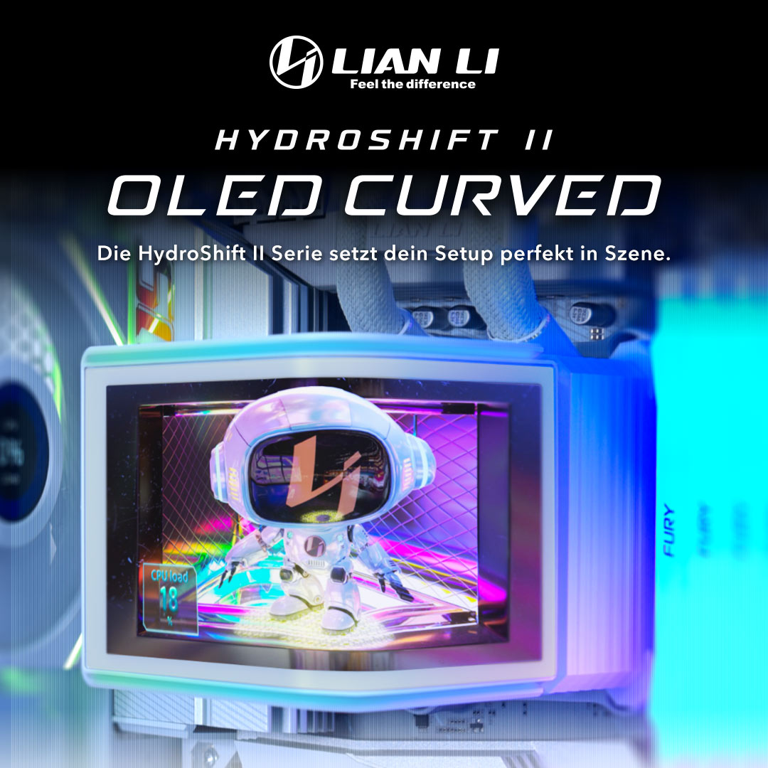 Caseking's tweet photo. Ob Systemwerte, Uhrzeit, Animationen oder eigene Motive: die neue @GlobalLianli HydroShift II OLED Curved 360 UNI FAN P28 AiO zeigt dir an, was du möchtest. Ab sofort zum Vorbestellen! 🎉🤩

🔗 https://t.co/McvOuQDGhV https://t.co/vvTW3p1OOW
