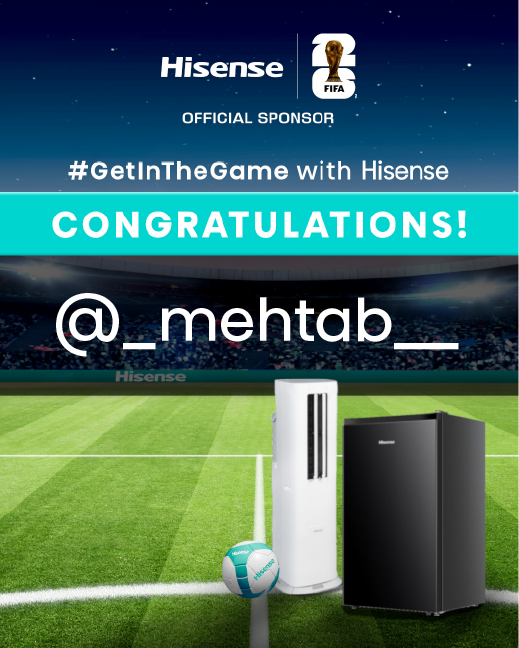 HisenseCA's tweet photo. 🎉 AND THE WINNER IS… 🎉

Big congrats to @_mehtab__ 👏

You’ve just scored the ultimate upgrade with Hisense!

Thanks to everyone who entered and showed love — this is just the beginning 👀 Stay tuned… more chances to win are coming ⚽🔥
#GetInTheGame #HisenseCanada #Winner #Giveaway