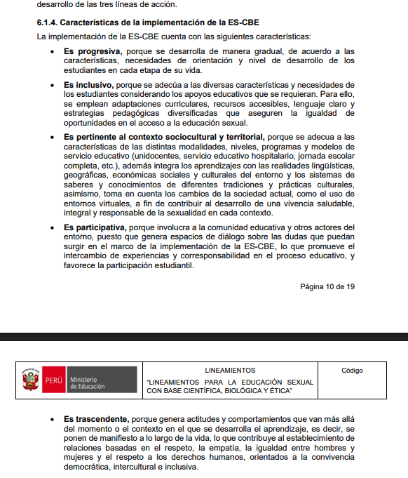giulianacaccia's tweet photo. Sobre los nuevos lineamientos de Educación Sexual del @MineduPeru: 
1. Decir que al eliminar la ESI se elimina la educación sexual es una mentira de base. La Educación Sexual Integral (ESI) no es “la educación sexual” en sí misma, sino una forma específica de educar en sexualidad, construida sobre el enfoque de género. ¿Quién decidió que esa debía ser la única, la mejor o la incuestionable manera de enseñar sexualidad a niños y adolescentes? 2. Segunda mentira: afirmar que el Ministerio de Educación del Perú se “allanó” a posturas de fanáticos religiosos. Eso es falso. Lo que existe es un cambio de marco normativo aprobado por la Ley 32535, que obliga a todas las entidades públicas —les guste o no— a adecuar sus políticas. Cumplir una ley no es someterse a una religión, es respetar el Estado de derecho.
3.  La tercera mentira, quizá la más repetida: que los nuevos lineamientos reducen la educación sexual a lo puramente biológico. Basta leer el propio documento para desmontarla. En el punto 6.1.2, los lineamientos señalan explícitamente que la sexualidad forma parte del desarrollo humano y se expresa en los afectos, la identidad, los vínculos, la vida familiar, el bienestar y las relaciones con los demás, y establecen tres dimensiones que interactúan entre sí: una dimensión biológica, sí, pero también una dimensión socioafectiva, que integra emociones, vínculos, actitudes personales y factores socioculturales, orientada a relaciones respetuosas, democráticas y libres de violencia; y una dimensión ética-moral, centrada en el pensamiento crítico, la toma de decisiones responsables, el consentimiento, el respeto de derechos y valores como la responsabilidad, la igualdad y la no discriminación. Decir que “todo queda en biología” es objetivamente falso. 
4. Cuarta mentira: que estos lineamientos no contemplan la prevención de abusos. El punto 6.1.3 dedica una línea de acción preventiva explícita a la identificación oportuna de situaciones de riesgo, la adopción de medidas de protección, la derivación a servicios especializados, el fortalecimiento de habilidades socioemocionales y la reducción de factores de riesgo frente a problemáticas como violencia sexual, acoso, embarazo adolescente, uniones forzadas y otras vulneraciones. Además, incluye líneas formativas y promocionales orientadas a construir relaciones libres de violencia, con participación de las familias y la comunidad. A esto se suman las características de implementación: es progresiva (según edad y desarrollo), inclusiva, pertinente al contexto sociocultural y territorial, participativa y trascendente, incorporando realidades familiares, culturales, lingüísticas y sociales, no ignorándolas. 
Finalmente, el propio marco señala que en los próximos meses deberá adecuarse el Currículo Nacional de Educación Básica a esta ley, lo que implica retirar el enfoque transversal de género y la ESI como marco obligatorio, no para eliminar la educación sexual, sino para reordenarla bajo otro enfoque legal y pedagógico. Para los interesados en leer, les dejo el link a los lineamientos analizados y los pantallazos pertinentes del documento. Si quieren debatir, haganlo con la verdad. https://t.co/nNJzZgPdyc
