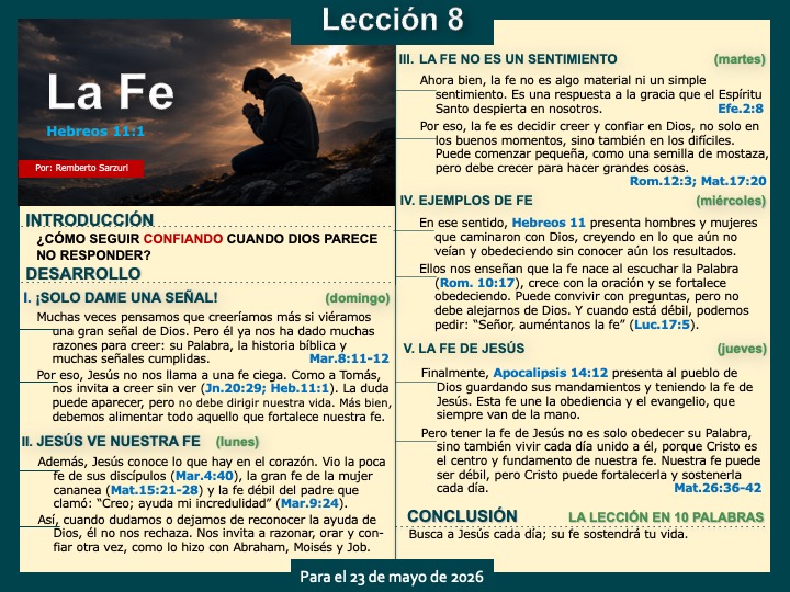 rembertosarzuri's tweet photo. ¿Cómo seguir confiando cuando Dios parece no responder?
✅¡Repasemos la #LESAdv 8!  
✅#PrimeroDios 
✅Compártelo!!!! https://t.co/U4JUbhTe34