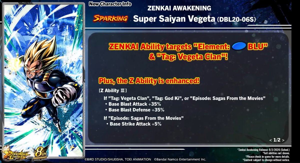 Sparking SSJ Vegeta Zenkai Awakening #DBLegends