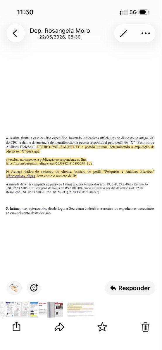 Rosangela Moro tweet media
