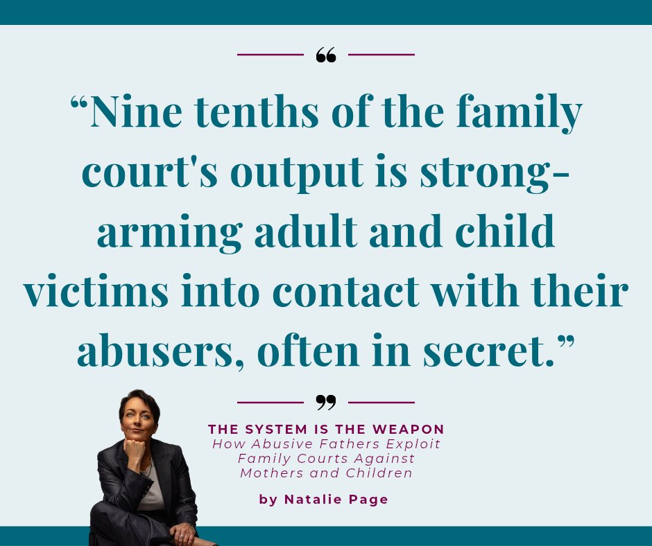 NataliePage's tweet photo. There’s no way to sugarcoat the reality of this framework. Nine out of ten private law applications involve domestic abuse, and nearly all abusers get contact with kids.
You’re not failing.
The system is.
https://t.co/SPp2dY6t4Q https://t.co/F0YqJlqmCR