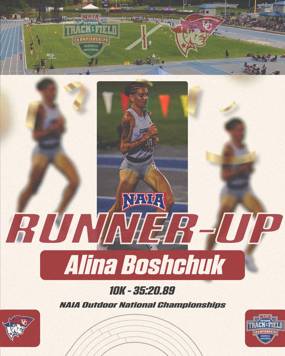 UCPatriotsTrack's tweet photo. 🏅NAIA All-Americans🏅
Alina Boshchuk is your 10k national runner up and Patrober Jepchirchir secures fourth place for a pair of All-American finishes!!
#PatCulture❤️
#BecomeTheStandard 🏆
#OneBigTeam 🤟
#SowderKnows 🧠 https://t.co/x3XkGrZNaK