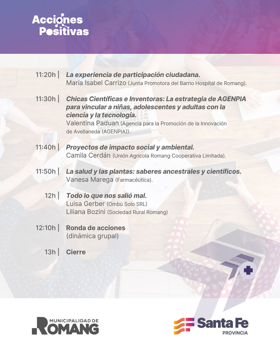 CienciaSantaFe's tweet photo. Acciones Positivas en Romang

Te invitamos a un encuentro presencial para conocer, compartir y potenciar iniciativas que promueven la igualdad de mujeres e identidades feminizadas.

📍 Sala Municipal de Cultura
📅 Viernes 29 de mayo, 9:30 h

👉 https://t.co/q5cX3tGW69 https://t.co/0M3X3tpael
