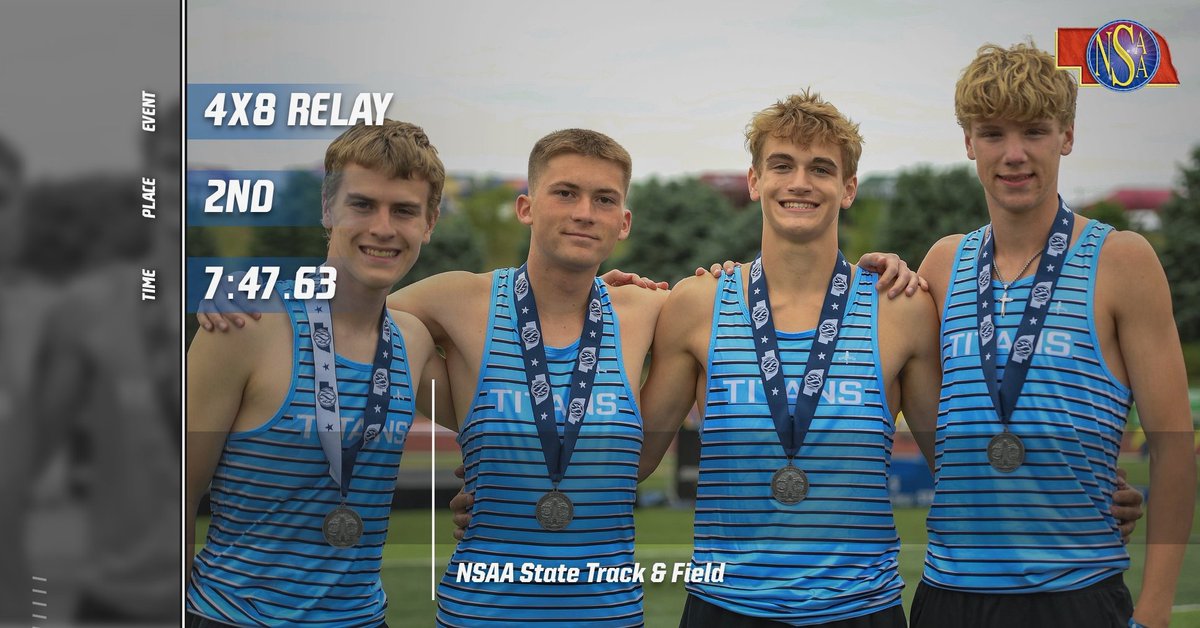papiosouth's tweet photo. Congratulations to our state medalist and school record 4x8 of Dalan Hochstein @dalanh8, Calen Spady @calen_spady, Connor Gaul, and Aiden Gehring! https://t.co/8j7exoJ4za
