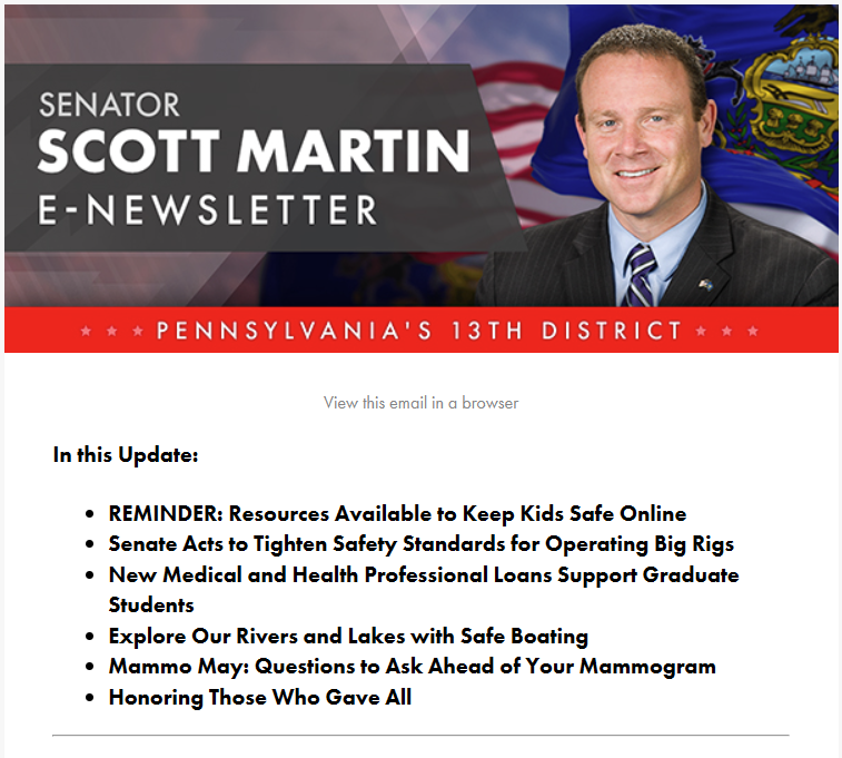 Senator Scott Martin tweet media