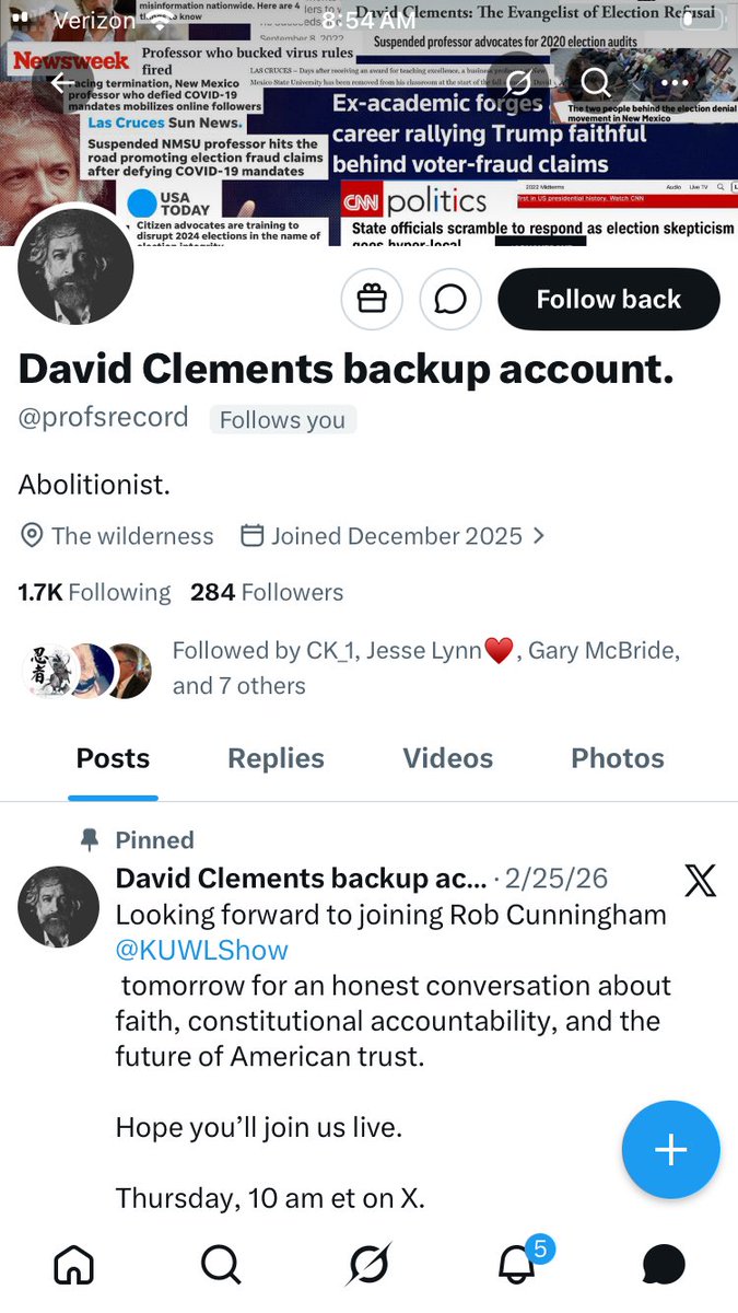 David Clements tweet media