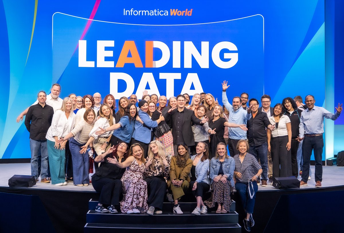 Informatica's tweet photo. From all of us at @Informatica and @Salesforce, to all of you leading the next global wave of data and AI innovation, thank you for bringing #InformaticaWorld to life! 🧡💙 https://t.co/VA49Yl0v5R