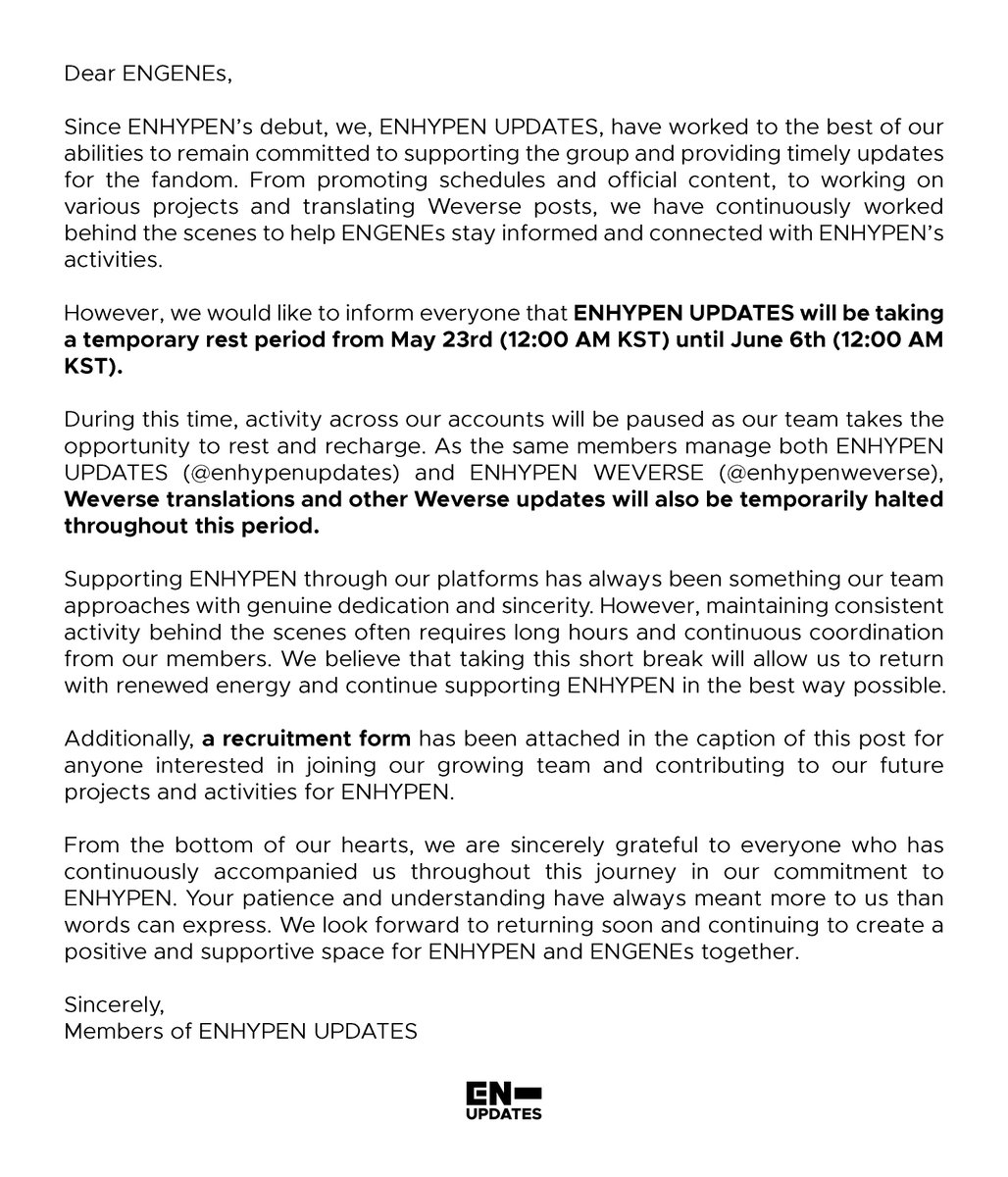 ENHYPEN UPDATES tweet media