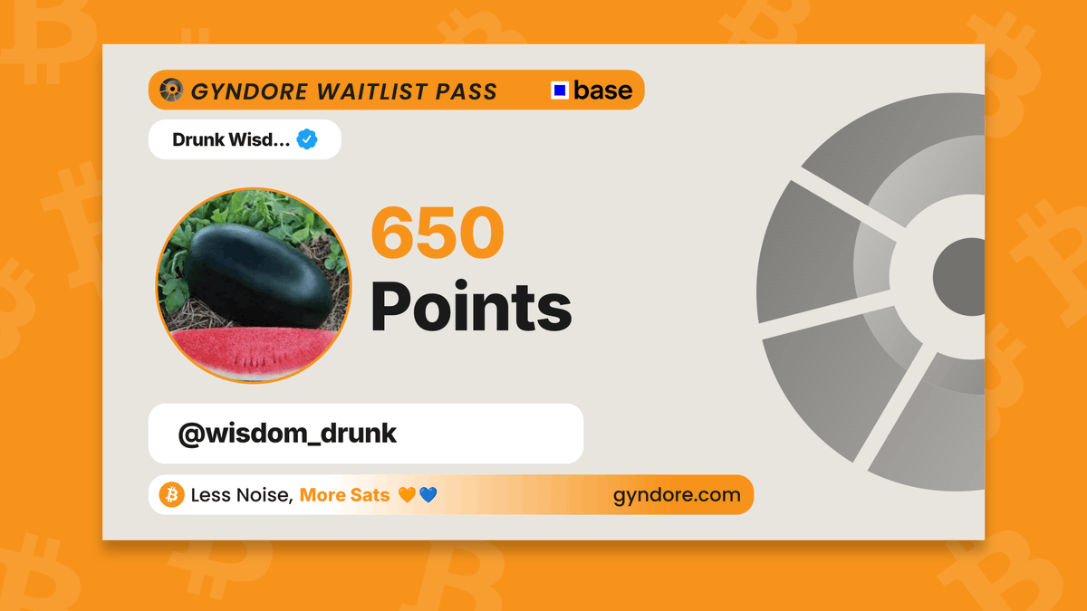 wisdom_drunk's tweet photo. Secured my spot on the @Gyndore waitlist.

Already stacking. It pays to be early.

Join now &amp; claim your points → https://t.co/ekJrgGRYdM https://t.co/jq6NkCN3zM