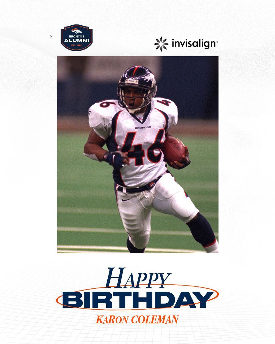 Broncos_Legacy's tweet photo. RT to help us wish former @broncos RB @karoncolemansr a happy birthday! 🥳 https://t.co/wOImVhXG0H