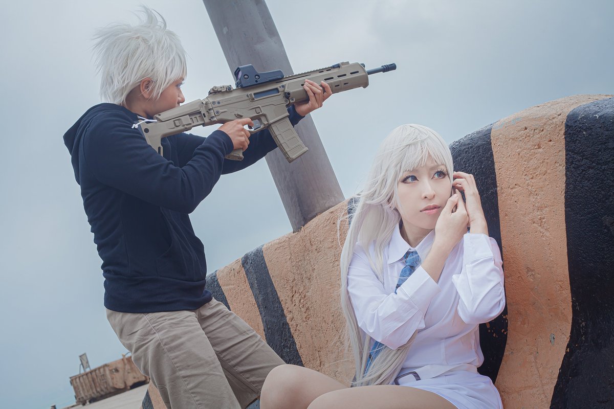 bkxiv1's tweet photo. The Jormungand exhibition reminded me of some cosplay photos I took a long time ago, and one of my favorite guns: MAGPUL MASADA😌👌

#ヨルムンガンド #Jormungand https://t.co/NoAq4pvDFK