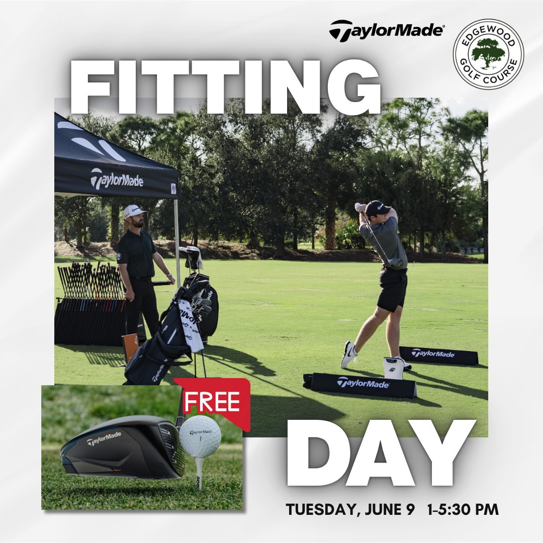 EdgewoodGC's tweet photo. Try out the newest TaylorMade Qi4D clubs at our next free fitting event on June 9. Our fittings are by appointment only.

Come out and see for yourself the difference Qi4D will make to your game.

https://t.co/pNuBVSvfWp https://t.co/P4fogQENAb