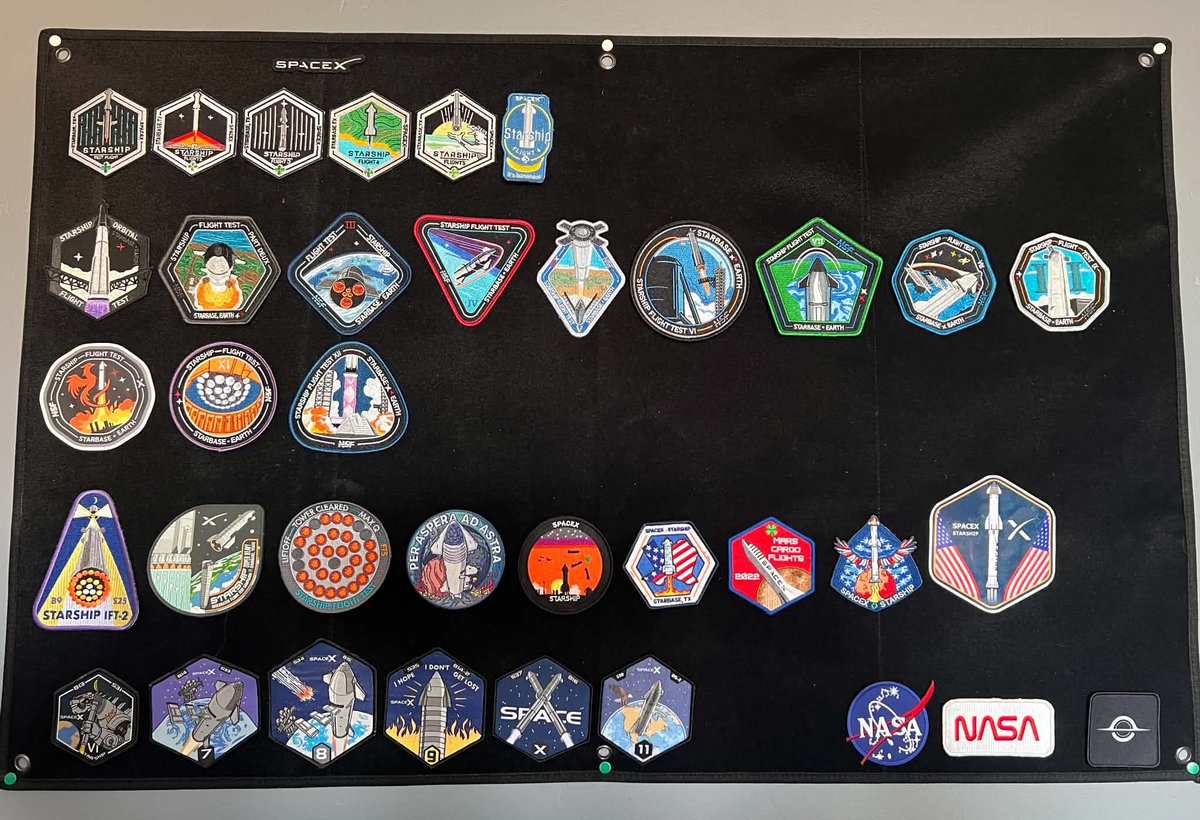 fabricespacex's tweet photo. Well received patch 12, thank you
@NASASpaceflight
The collection is growing... #spacex #starship #nasaspaceflight https://t.co/l9MV20SBNC