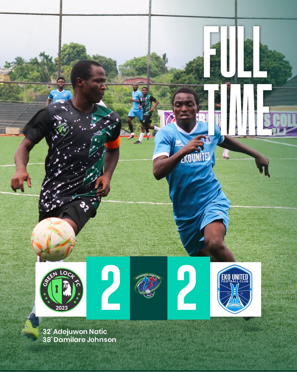 GreenLockFC's tweet photo. We shared the spoils in Ebedei 🤝

#GreenLockFC #NLO26 https://t.co/nDrGXY9pfA
