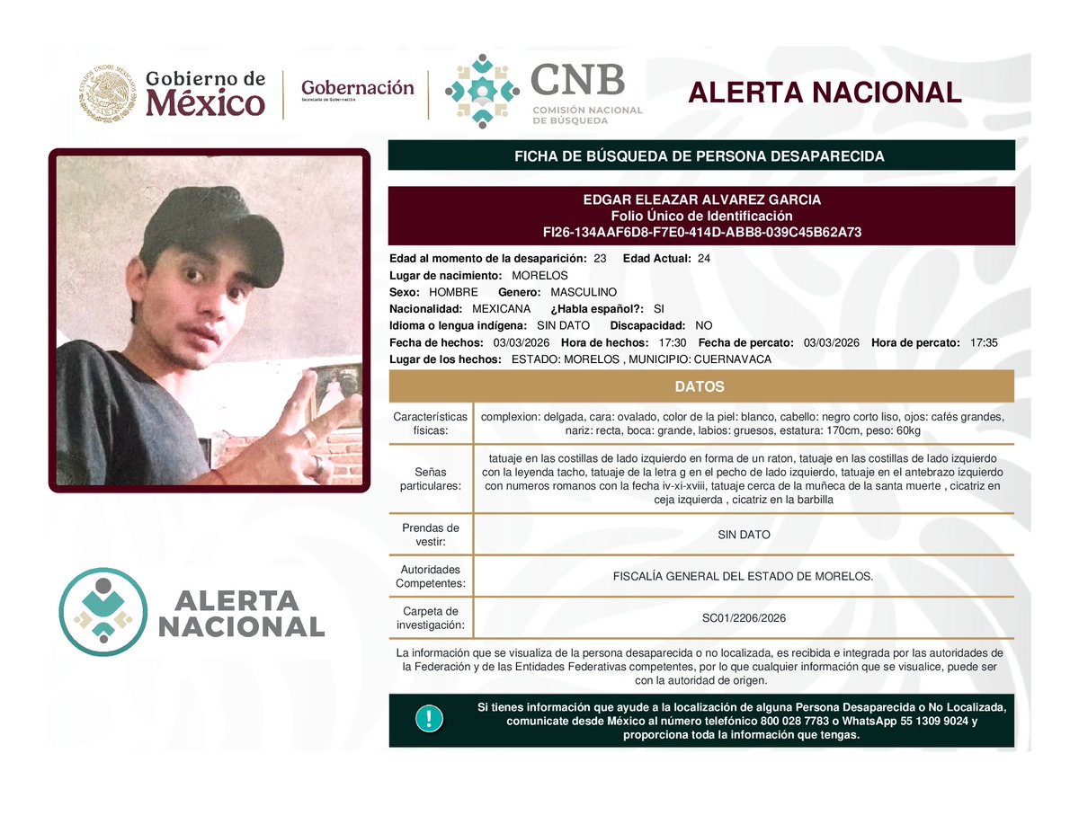 Comisión Nal. de Búsqueda Mx tweet media