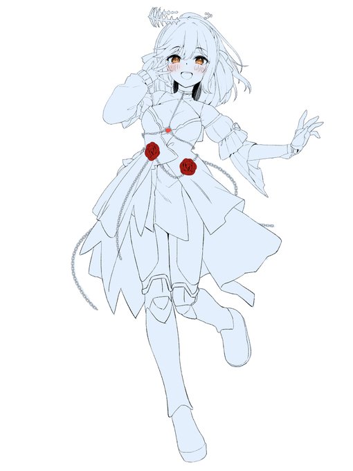 見るの明日と勘違いしていた愚か者の供養イラスト…!
ポニテです…!
 #ロボ子さん新衣装予想図 