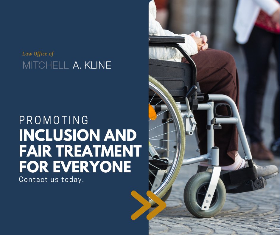 MitchellAKline's tweet photo. Your abilities matter more than your disability. If you've faced discrimination at work, let Mitchell A. Kline help you fight back. 
#DisabilityAdvocacy #WorkplaceEquality 

https://t.co/9WmXJchgFp https://t.co/z9w7YMkt0S