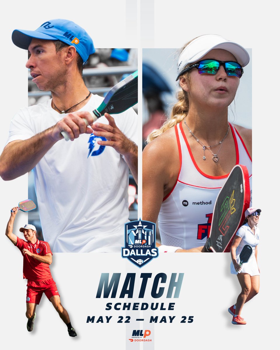 MajorLeaguePB's tweet photo. Opening weekend is officially here. 🔥 Which team will make the loudest statement? 👀

The 2026 MLP regular season starts in Dallas with four straight days of matches, rivalries, and the first teams hitting the court this season. 

Tune in on @Pickleballtv and swipe through to see which matches are EXCLUSIVE on @FS1!

🎟️ Last minute tickets available: https://t.co/gMGavhkk5I