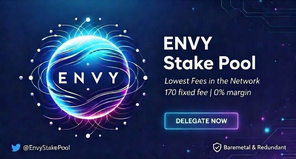 ENVY Stake Pool - Cardano | Iagon | Blockfrost tweet media