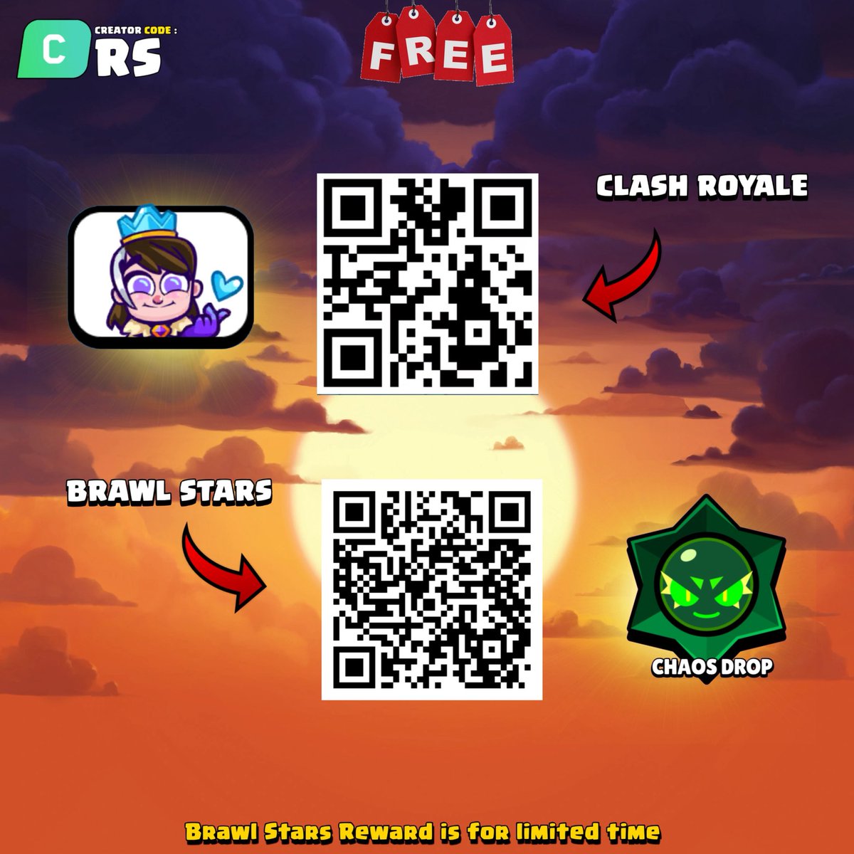 RsClash's tweet photo. If you are playing Clash Royale and Brawl Stars here is a free Rewards for You 

Brawl Star - https://t.co/8KDoH3e7Bt

#BrawlStars #ClashRoyale https://t.co/iznGAT8IBq