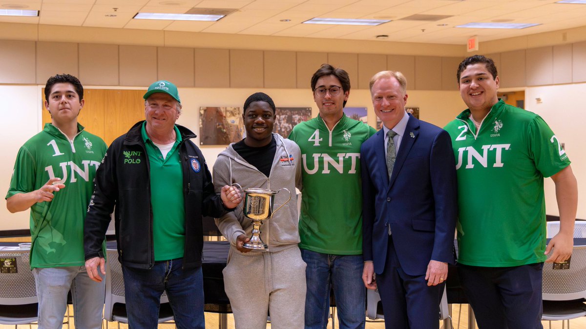 UNT_DSA's tweet photo. The University of North Texas Polo team once again proves what’s possible with discipline and a commitment to excellence. 

Listen to our entire conversation with UNT Polo! 

https://t.co/8pZR965WkS

#UNT #GMG #UNTInsideSwoop #InsideSwoop #Polo #Champion #MeanGreenFriday https://t.co/4aWGRedN5Z