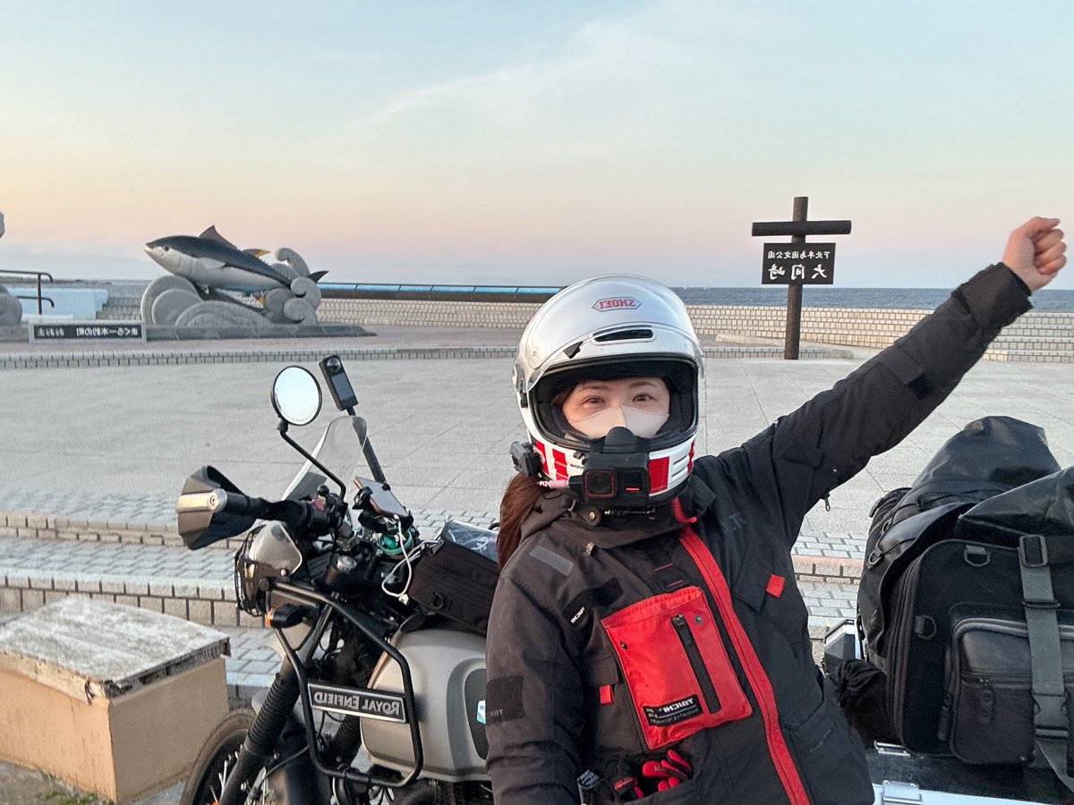 マグ・道産子バイク女子@両手首リハビリ@年越宗谷岬@SSTR1000km@日本縦断日本16極一筆書き tweet media