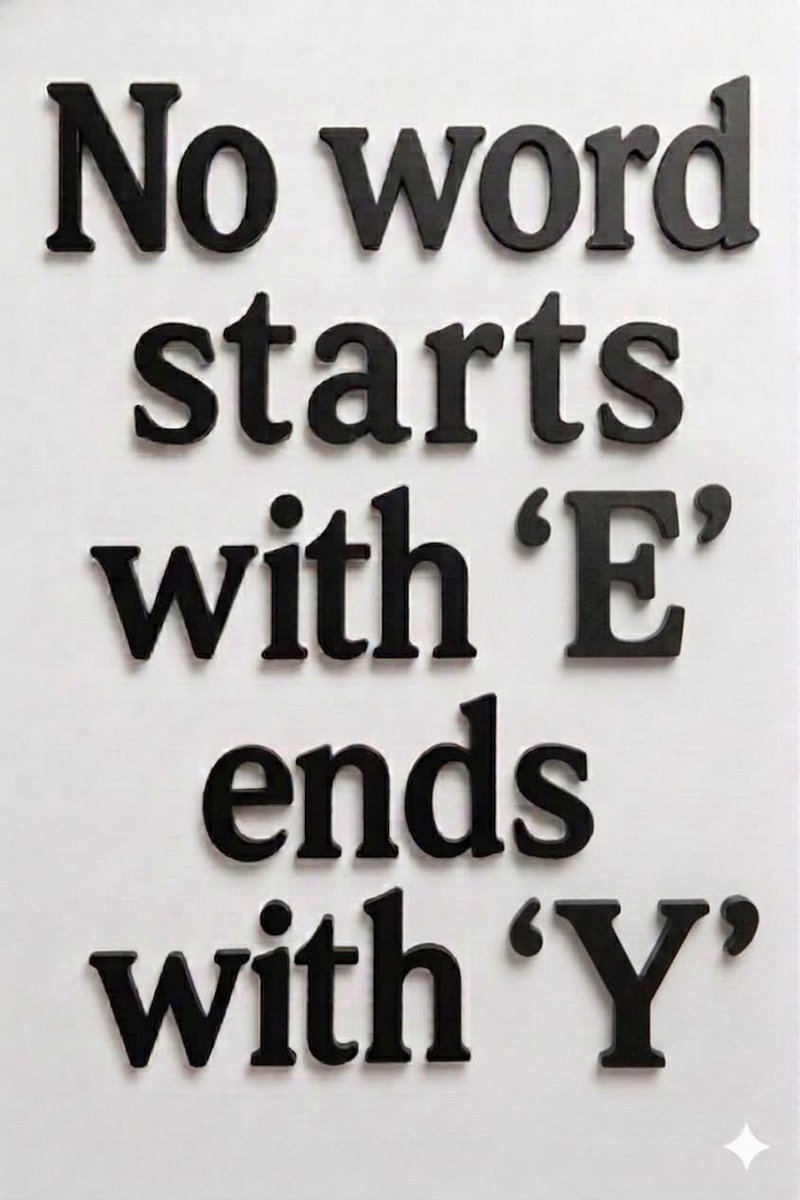 JinxWolf_'s tweet photo. No word starts with an E and ends With a Y. prove me wrong https://t.co/758l6QgIUP