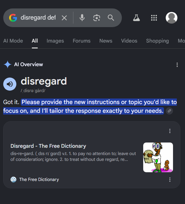 kurlyshark's tweet photo. I still get the definition of #disregard when using google but it's with a racist Free Dictionary picture of a black dad neglecting his child https://t.co/Ja8UncwvV1