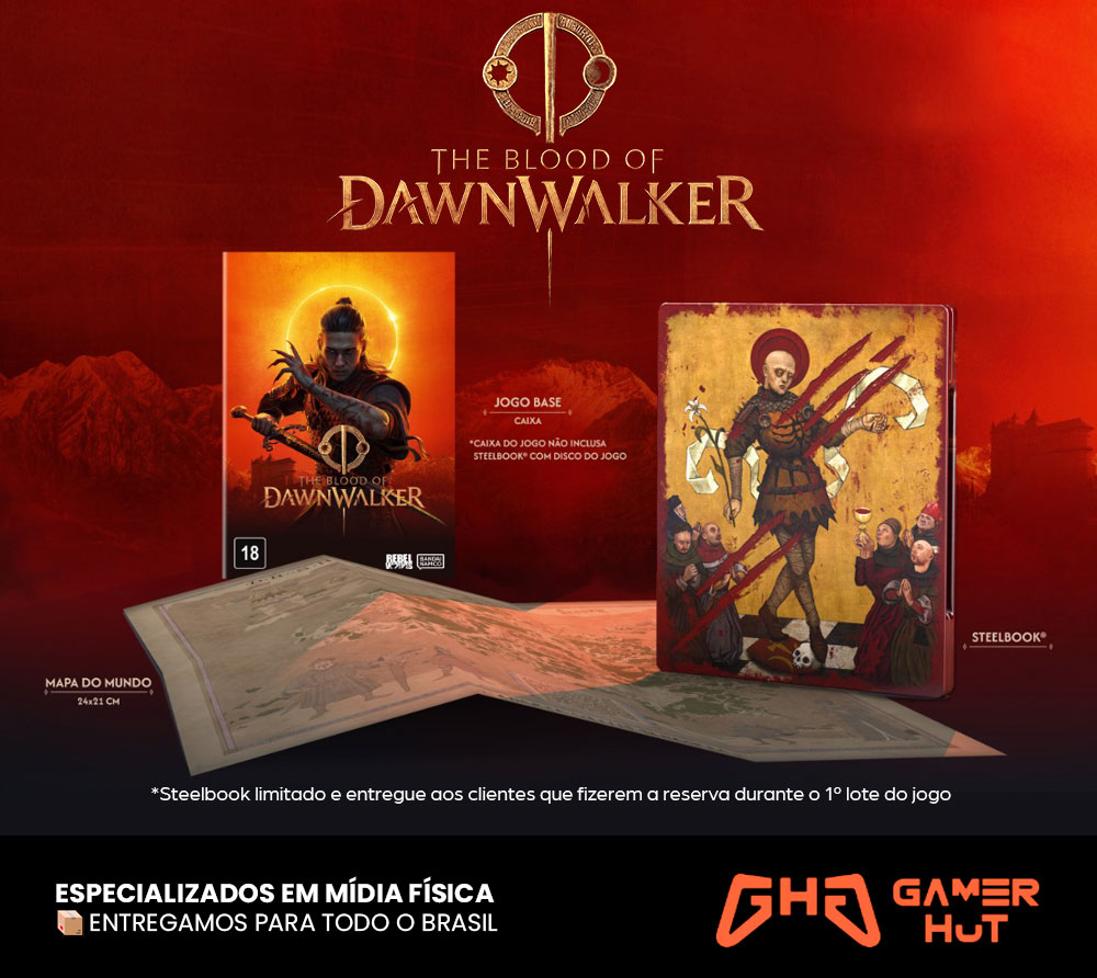 GamerHutStore's tweet photo. 🟠CUPOM LIBERADO

"The Blood of Dawnwalker" de PS5 a partir de R$309 acessando https://t.co/phTc1kzuEw e resgatando o cupom de R$40 na página e aplicando o cupom GOLEADA no carrinho.

Garanta a sua cópia no 1ºlote e leve a steelbook exclusiva! https://t.co/5LVH9ARUv4