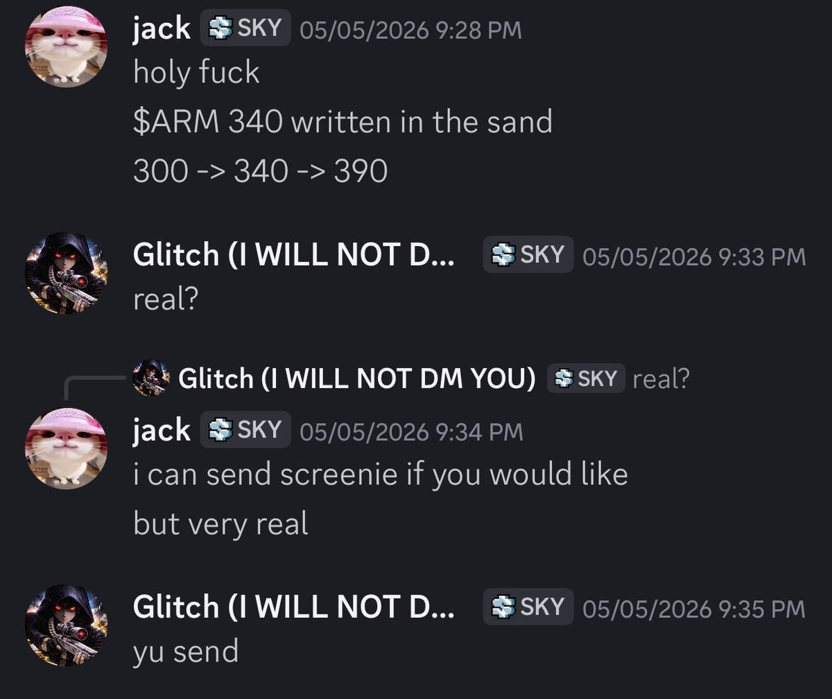 JPowFleshlight's tweet photo. @Glitch_Trades 
$ARM , glitch didnt even believe me when i said 300 15 days ago,

guess he believes me now ;) https://t.co/7ns0KYRjKX