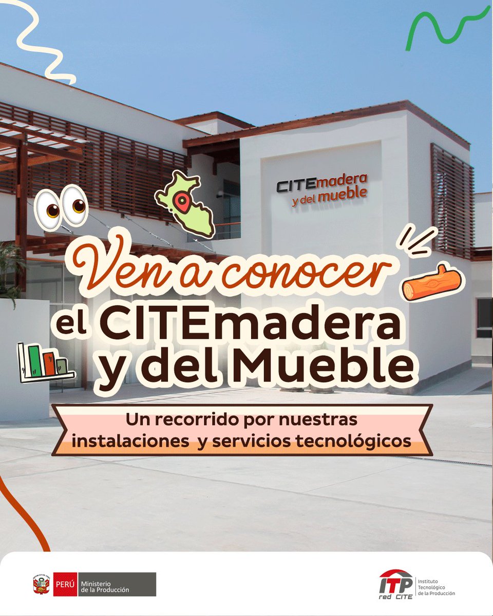 CITEmadera's tweet photo. 👀 Conoce algunos de los espacios tecnológicos del CITEmadera y del Mueble 🪵🏭

🔬 Laboratorios
🛠️ Aulas taller
⚙️ Soporte productivo
Impulsamos la innovación y el aprendizaje práctico para el sector madera y muebles.
📞 949 483 951
📩 citemadera@itp.gob.pe

#CITEmadera #Madera https://t.co/8mDSqoPHmG