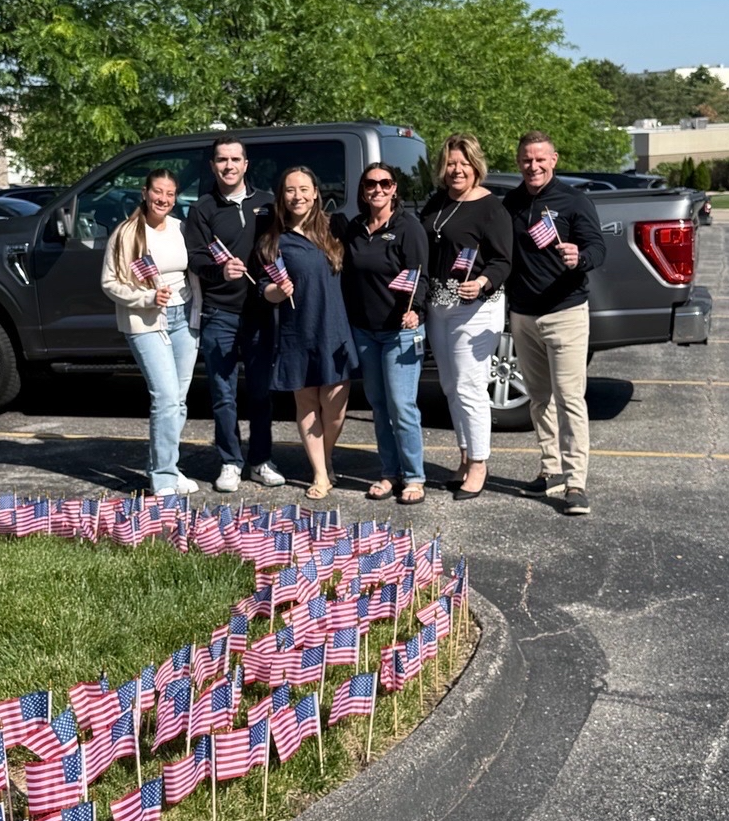 coreandmain's tweet photo. Yesterday, the Core & Main Veterans Network placed flags to honor those who have served our country through the military and armed forces. We take this time to remember the men and women who made the ultimate sacrifice in service to others, and to recognize the lasting impact of their courage and commitment.