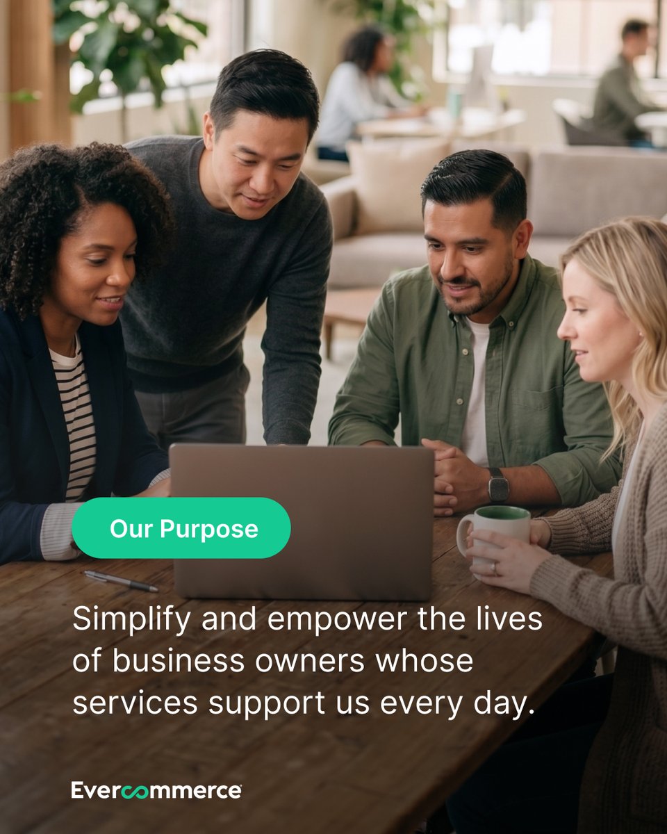 EverCommerce's tweet photo. At EverCommerce, our purpose is simple: to simplify and empower the lives of the business owners whose services support us every day. 💚

We’re proud to support the people behind the services we rely on. 🚀

Learn more about who we are and what we do:
https://t.co/8677efZc5y https://t.co/TTGXDUqRs2