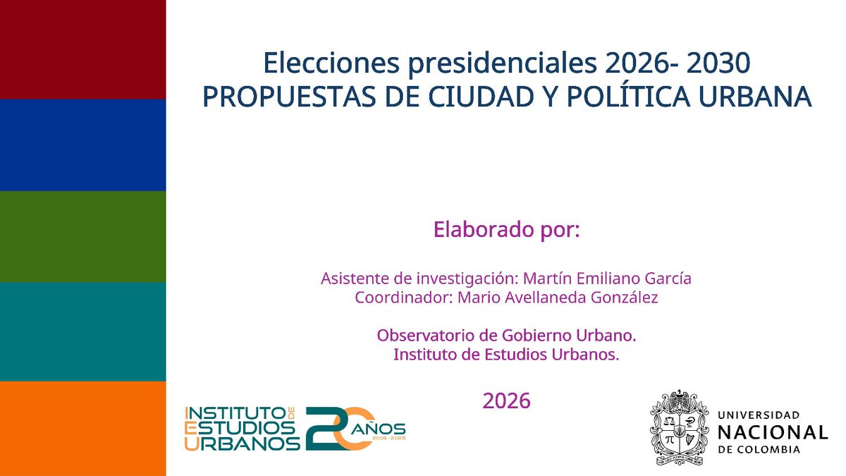 Instituto de Estudios Urbanos - UNAL tweet media