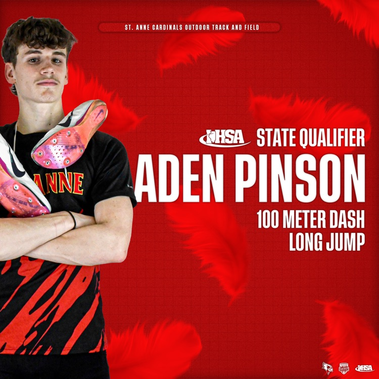 SACHS302's tweet photo. Congratulations to senior Aden Pinson on qualifying for IHSA state in the 100 meter dash and long jump! 🐦💨

Aden will compete at Eastern Illinois University’s O’Brien Field next weekend!

#CardinalCulture https://t.co/mIKSRaCT0Z