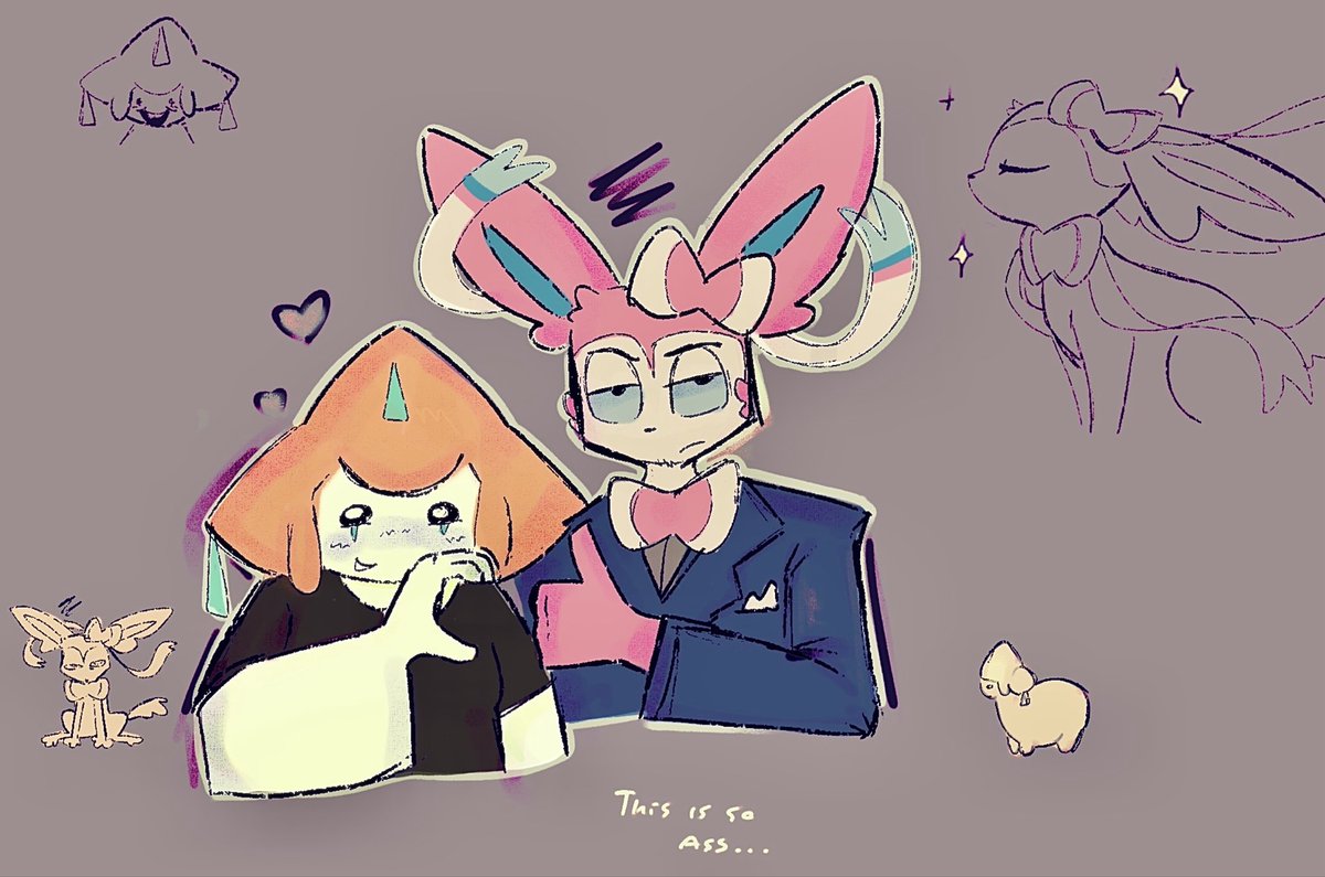 CosmicLilac03's tweet photo. I made some bullshit …🥀| #startersmovieunleashers #starters  #movieunleashers #drsylveon #jirachi https://t.co/xmX0CuADAX