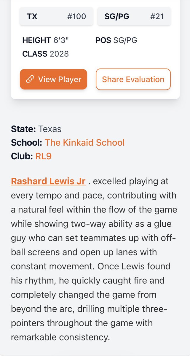Rashard Lewis Jr tweet media
