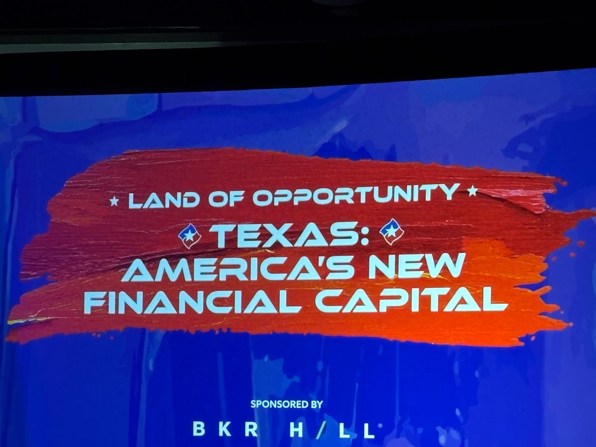 TanParkerTX's tweet photo. Great discussion yesterday at the @TexasBankers Association’s 141st Annual Convention in Dallas as leaders from across the financial sector came together around the theme “Texas: America’s New Financial Capital!” 

From the new Texas Stock Exchange to pro-growth financial reforms, I'm excited to help lead the future of finance and the work we’ve advanced that is positioning Texas as the premier destination for investment, innovation, and economic opportunity. The momentum behind Texas has never been stronger!