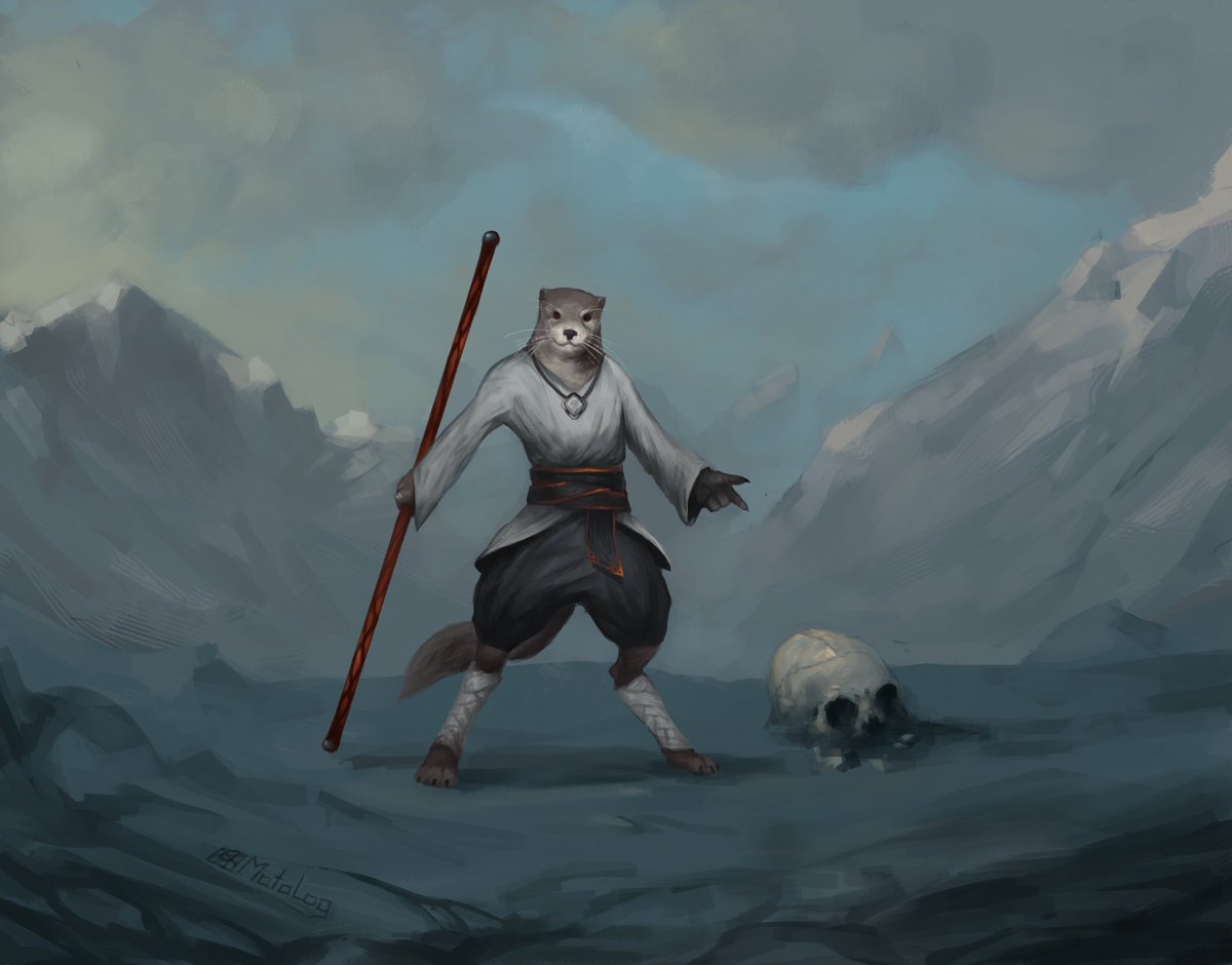JosephLeeSharp's tweet photo. @Zipher0Null Oh that sounds fun! This is Ivy Pine, my Otterfolk Monk! https://t.co/1rzijvqEAg