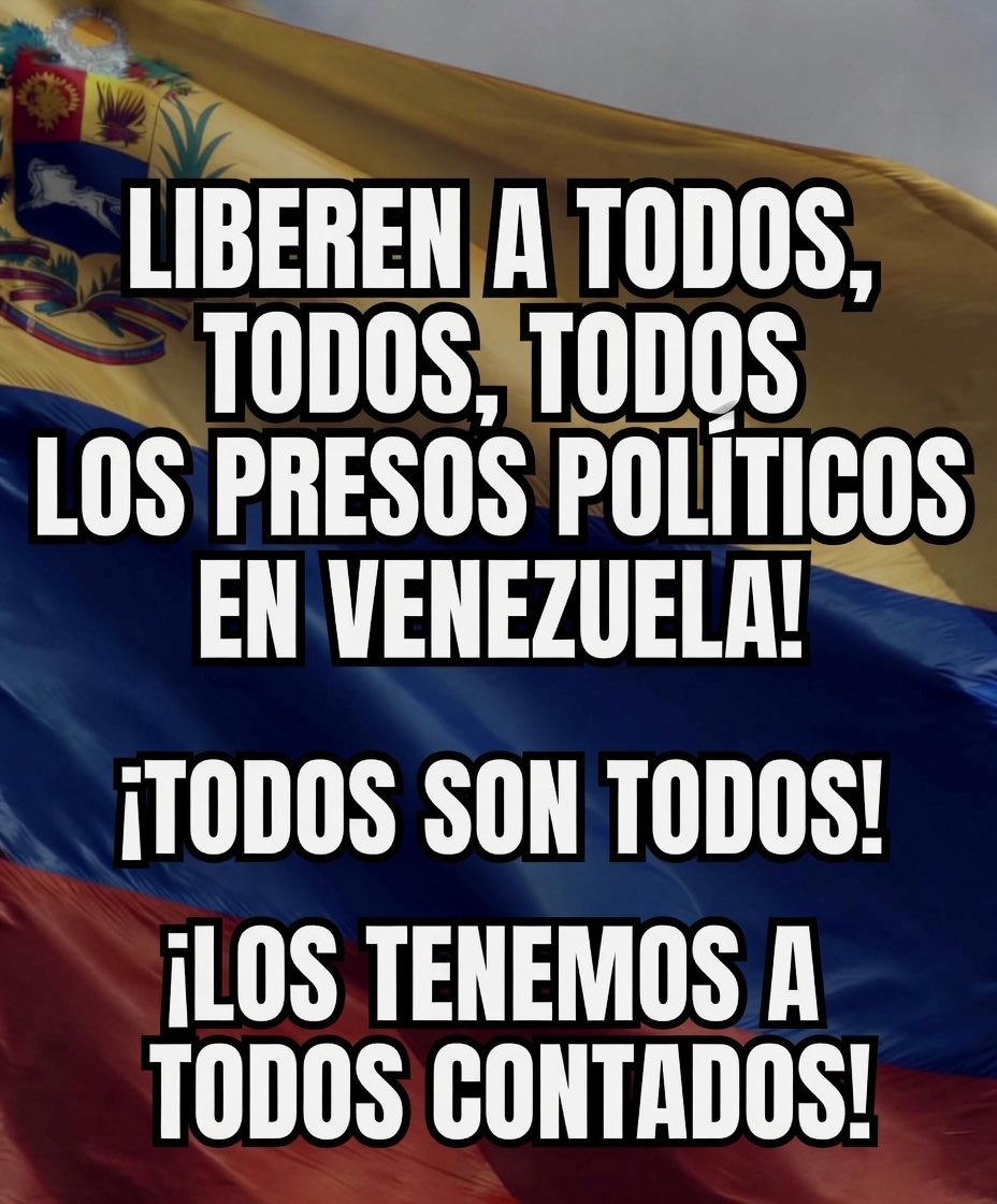 ZFrandjian39338's tweet photo. ¡ABRAN LAS PUERTAS DE LAS CÁRCELES Y CENTROS DE TORTURA!  #QueSeanTodos https://t.co/Z4ikSzsu5Y