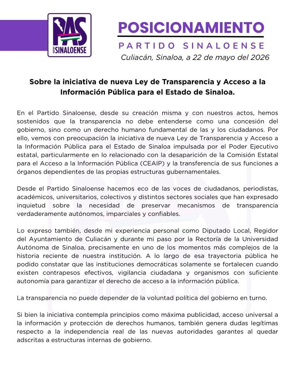 Partido Sinaloense tweet media