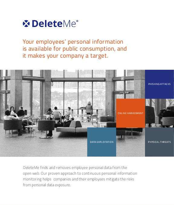 MITConsulting's tweet photo. Your employees' personal data is publicly searchable, creating real corporate risk. ⚠️ Download the DeleteMe overview to see how continuous PII removal changes that. @joindeleteme https://t.co/lJXQ0whUT5 https://t.co/m4JJ184r7f