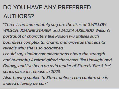mrlyonswriter's tweet photo. Q&amp;A Day

#comicbooks #comicwriter #x #comic #comicbookfans #comicbooklovers #writersonx #writing #scriptwriting #marvelcomics #dccomics #originalwriter #homage #comicbook #feed #fyp #gwillowwilson #jadziaaxelrod #joannestarer https://t.co/aScWlVtrP4