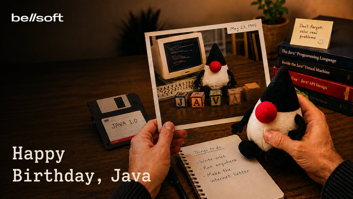 bellsoftware's tweet photo. We grew up with Java.
Some of our engineers remember its very first years, and helped it take its first steps at Sun Microsystems.
31 years later, we’re still building Java runtimes for enterprises and developers around the world.
Happy Birthday, Java!
#Java #Java31 #OpenJDK https://t.co/RtehN9FQGg