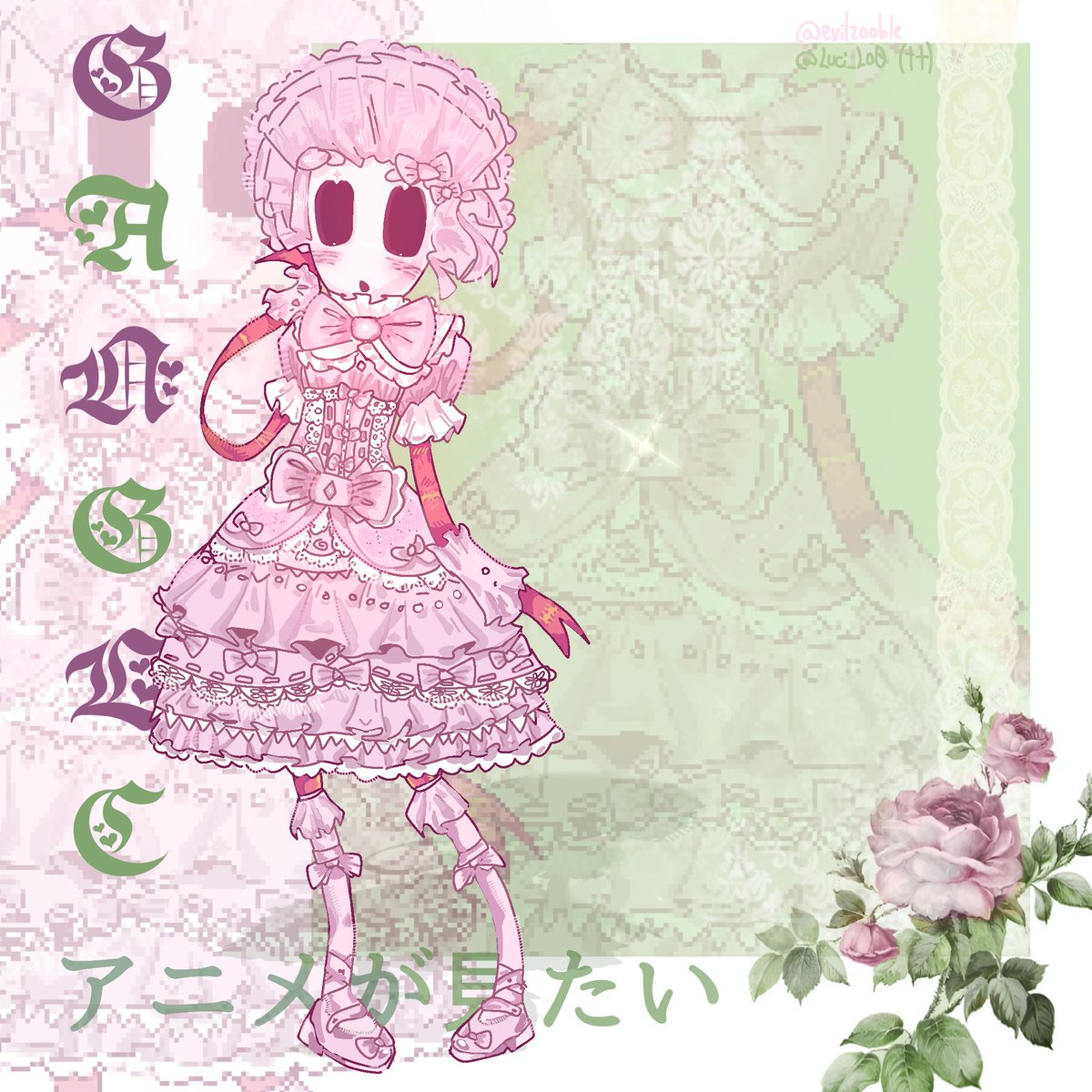 DailyAbstragedy's tweet photo. Gangle dressed in Lolita fashion 🌸🌱

#tadc #gangle https://t.co/thl14J4klX