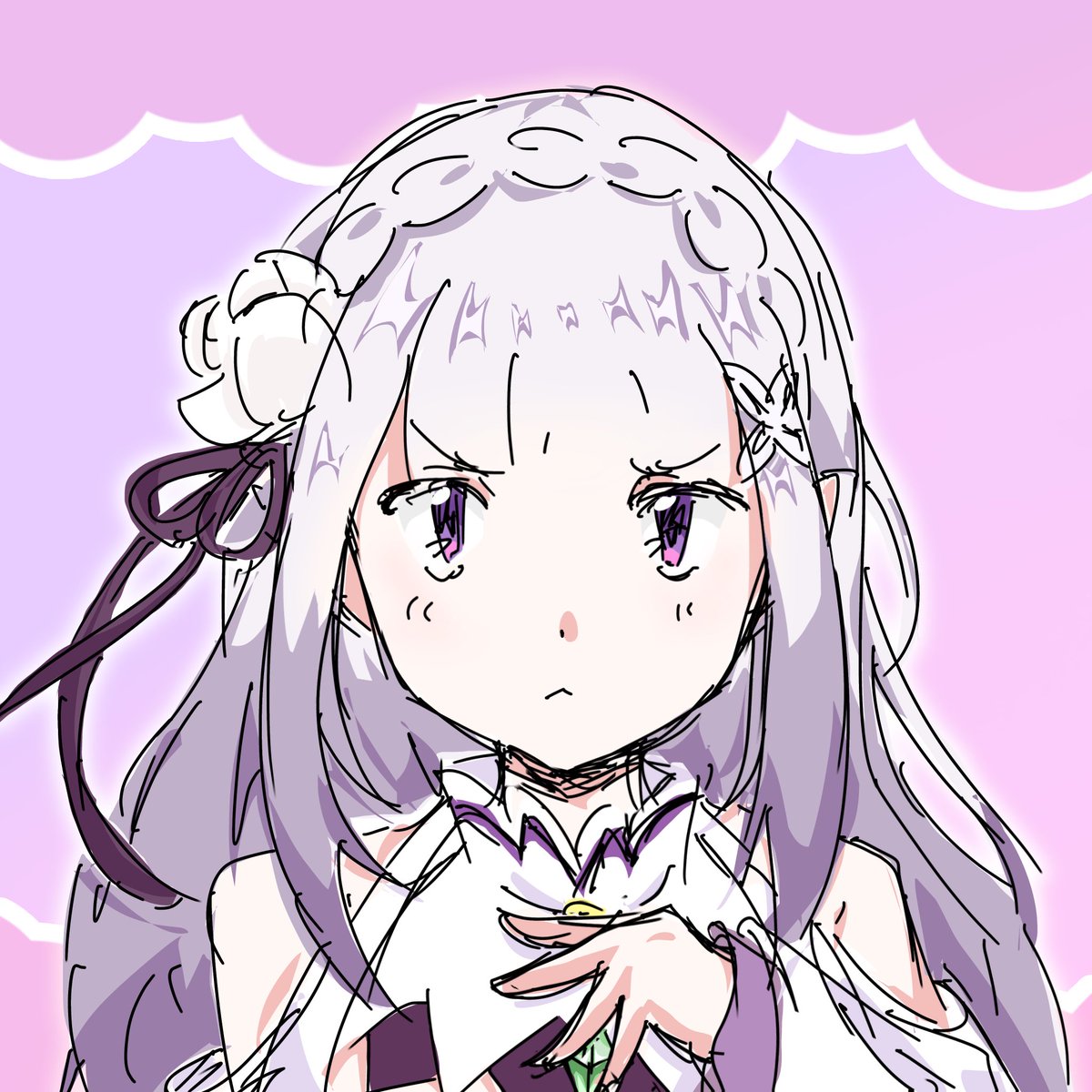 z0nee_'s tweet photo. 私はエミリア　ただのエミリアよ！#リゼロ #rezero https://t.co/BE34eqYiNF