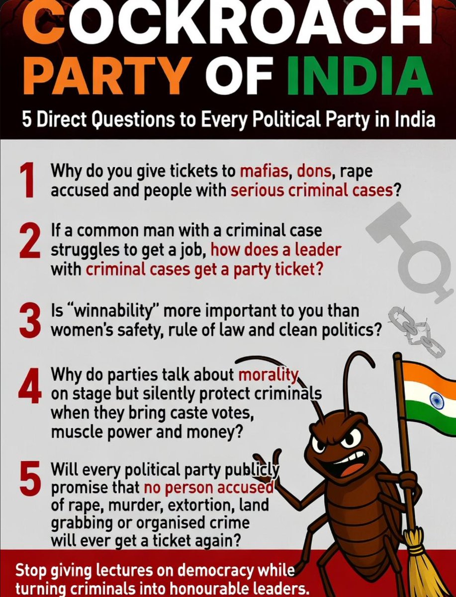 Cockroach Party of India tweet media